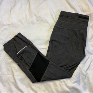 Athleta reflective ropped leggings reflective mesh